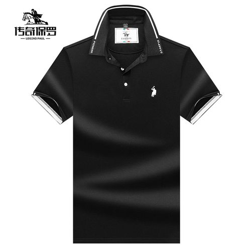 保罗polo衫专柜男装  夏季新款纯色翻领男士polo衫青年短袖男式 9055