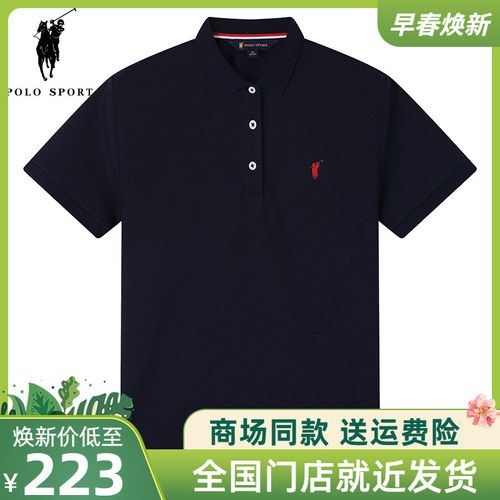 polo sport女士短袖t恤2021年夏季新款翻领纯色保罗polo衫短袖潮