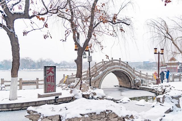 雪中济南犹如一幅水墨画