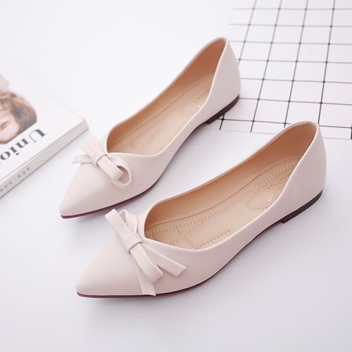 豹瑟(baose)尖头平底鞋新款女鞋浅口秋款2021瓢鞋春季软底女单鞋豆豆