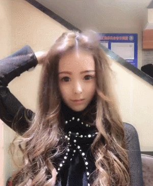 长发飘飘gif撩头发gif有气质gif美美哒gif