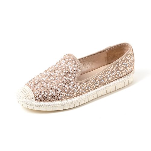 【门店直发】21年秋时尚烫钻休闲舒适透气渔夫鞋女单鞋