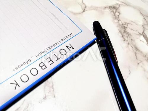 notebook and pen