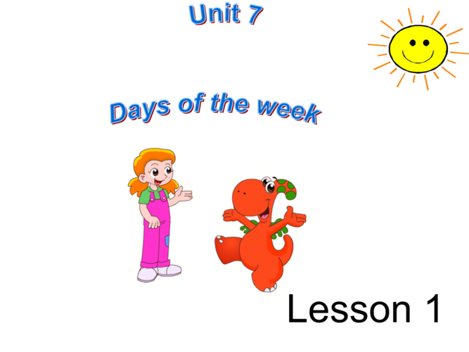 《北师大版(三年级起点)五年级下册unit 7 days of the week lesson 1