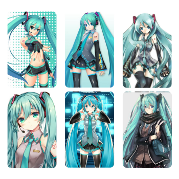 初音未来卡贴公交卡贴饭卡贴校园卡贴纸动漫周边二次元 30张不重复