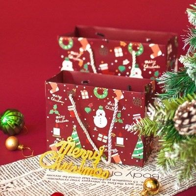 christmas gift bag portable gift bag packaging festive paper