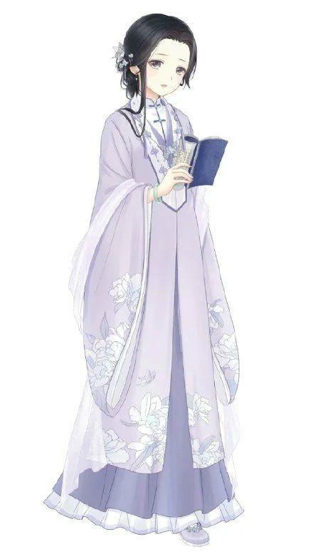 sai资源库# 中国风动漫古风女性服饰绘画参考.简直美