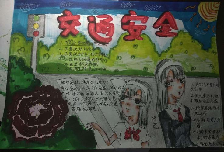 王家寨小学*五年级*中小学生安全教育日活动手抄报