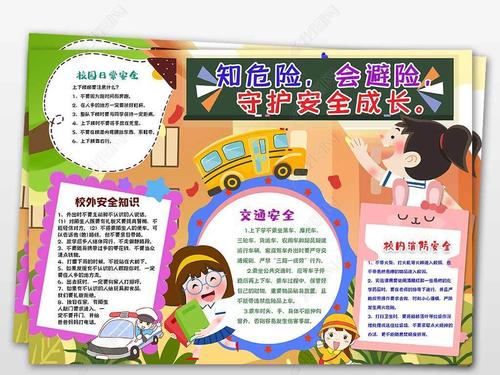 原创知危险会避险守护安全成长安全教育日小报手抄报-版权可商用