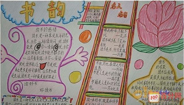 简单又漂亮的三年级读书手抄报图片