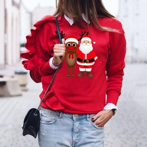 coat merry women casual ugly hoodie for christmas sweater