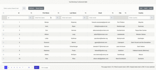 filtering (optimized filtering)  simple filter multi-select filt