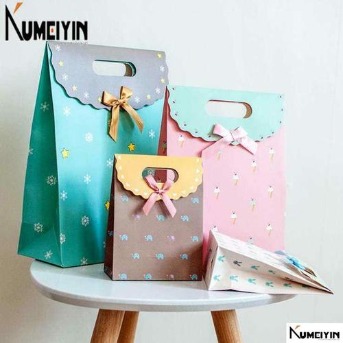 bow-tie gift bag portable paper box birthday gift bag