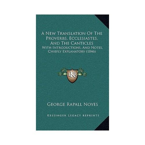 【预订】a new translation of the proverbs, ecclesiastes, and the