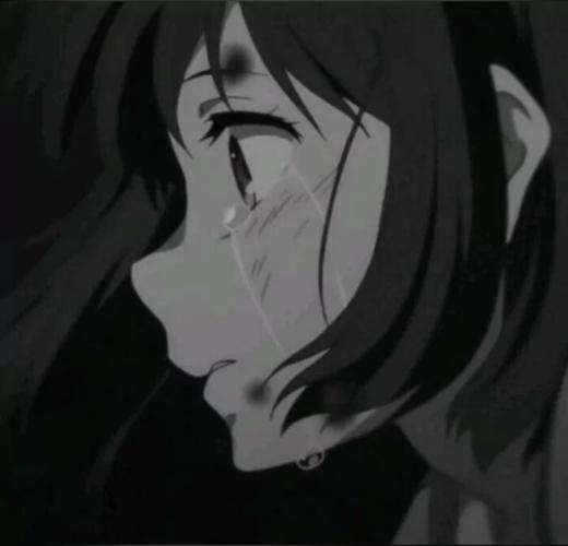 伤感头像女生哭泣动漫