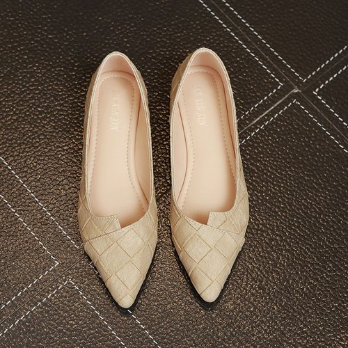 软皮女鞋尖头软底平底单鞋女2021夏款春款夏季新款平底鞋百搭韩版