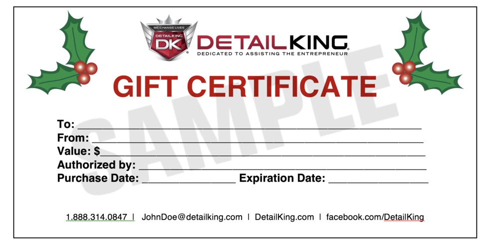 full page gift certificate template