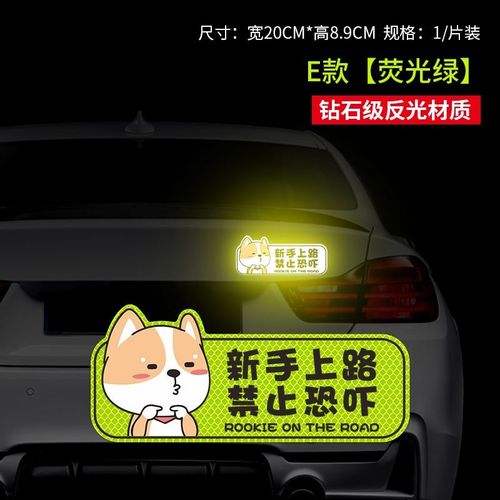 2021网红车贴搞笑幽默卡通女司机实习新手上路请多o