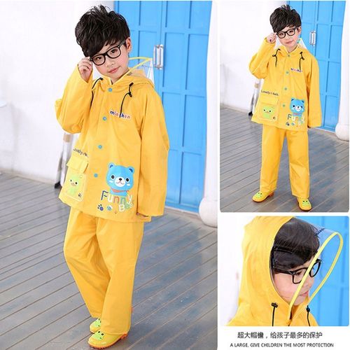 儿童雨衣雨裤套装男童全身分体式学生2件套防水小孩子