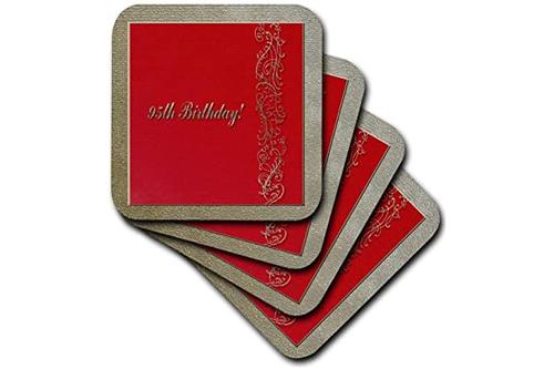 3drose cst_32972_3 95th birthday red and gold design-ceramic