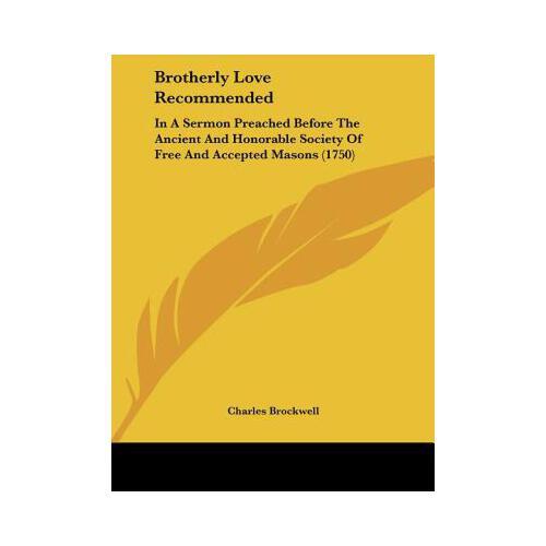 【预订】brotherly love recommended: in a sermon preached before