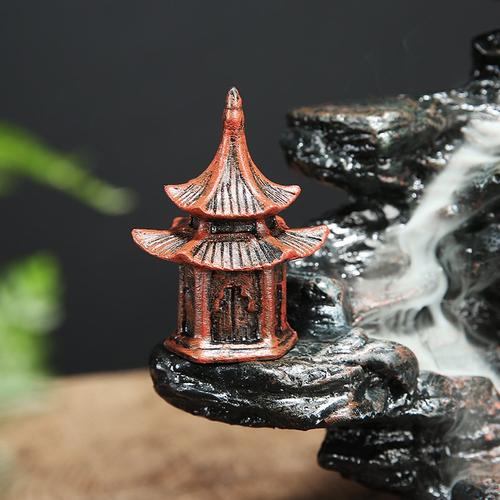 热卖倒流香炉创意家用高山流水室内檀香茶道净化空气客厅个性大号摆件