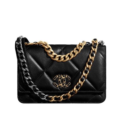 【正品保真】chanel/香奈儿99新 经典19手袋 黑色自然