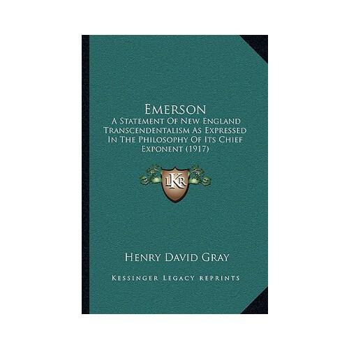 【预订】emerson: a statement of new england transcendentalism 