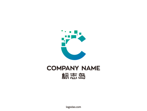 英文c字母抽象图形logo模板公司标志设计简洁logo素材