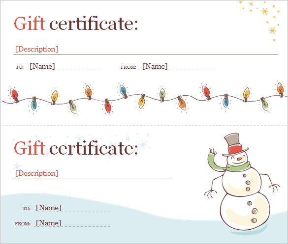 free gift certificate templates you can customize