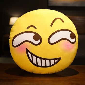 滑稽表情抱枕表情包枕头毛绒玩具笑脸狗头娃娃聊天学生搞笑emoji生日