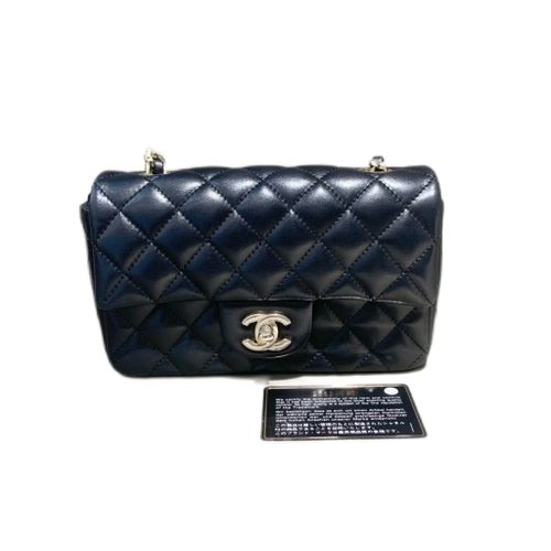 归集/chanel/香奈儿大mini黑金羊皮链条包/98新