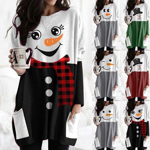for ugly christmas women hoodie sweater oversized printing