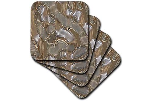 3drose print of liquid gold and silver melt - ceramic tile