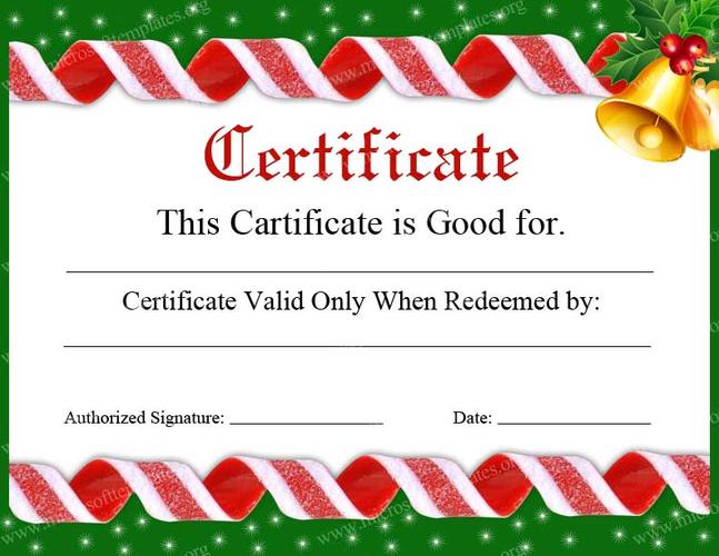 christmas gift certificate template word free