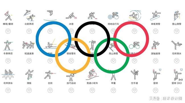 奥运会冬奥会运动项目矢量图标免费下载