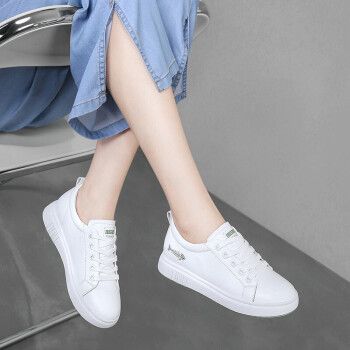 小白鞋女2021秋季新款女鞋子单鞋休闲鞋女士运动鞋平底鞋厚底板鞋透气
