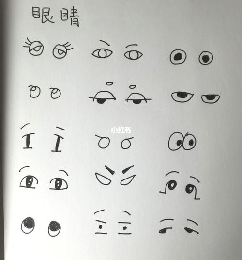 简笔画——人物篇(眼睛)_简笔画_简笔画教程_文化_绘画