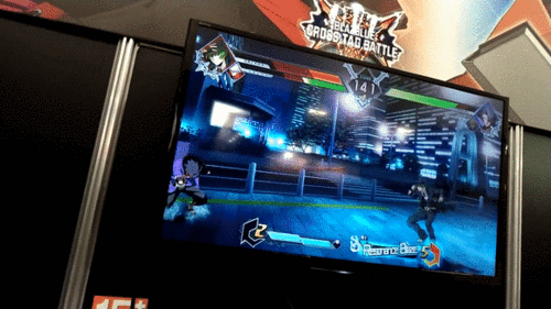 blazblue cross tag battle @ taipei game show gif
